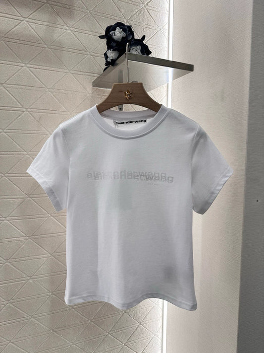 AL 25 Overlap Printed Letters Short Sleeve T-Shirt