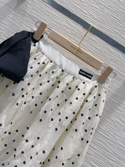 M 25 New Bow Net Yarn Half Skirt
