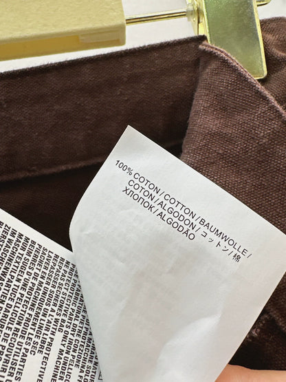 M 25 Brown jeans with leather detailing