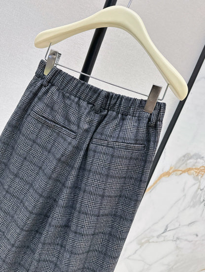 Bru 25 Blue plaid suit and trousers