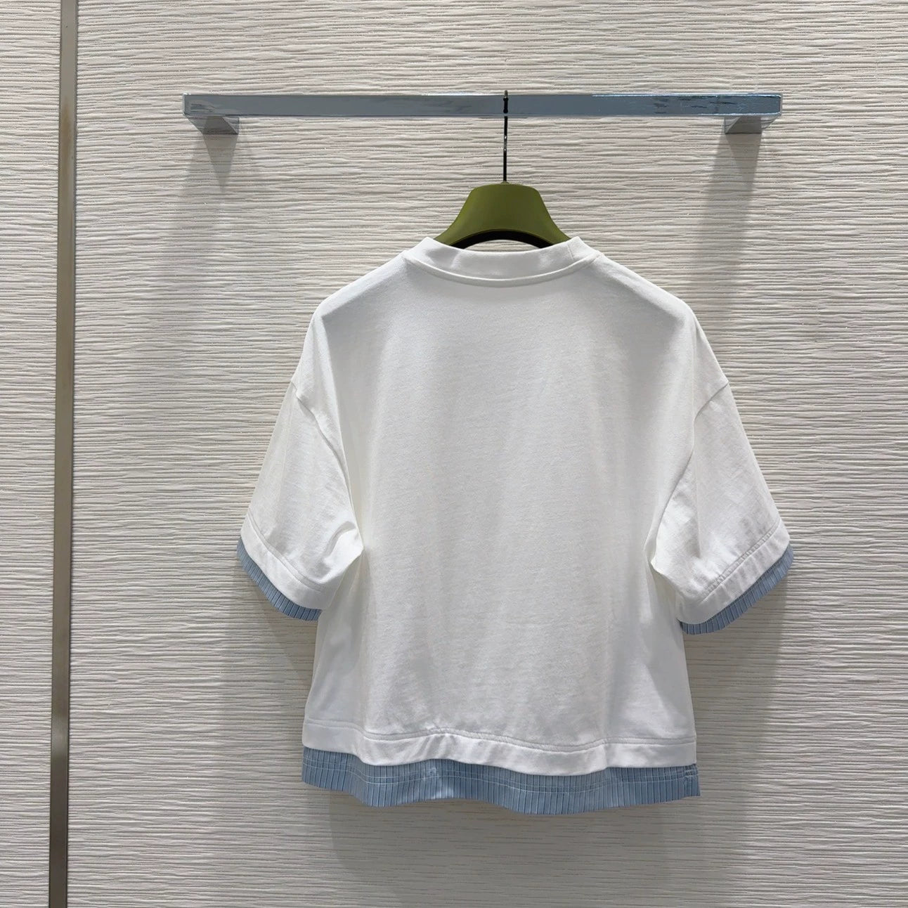 g 25 new embroidered letters hit color round neck short sleeve T-shirt