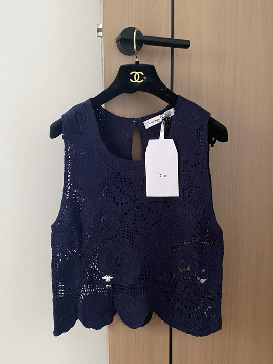 D 25 New Unique Designs Tricolor Tank Top（beige navy pink）