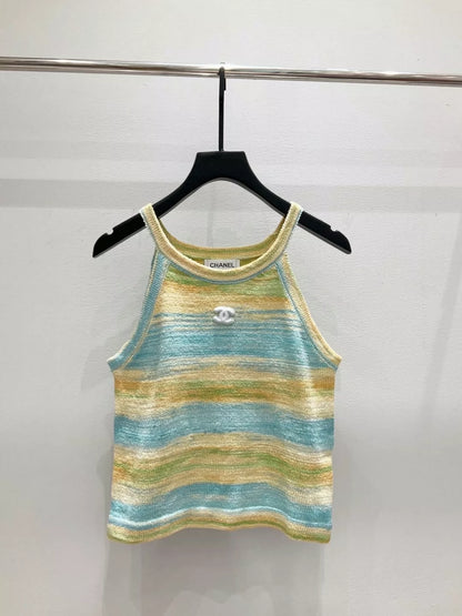 C 25 New gradient-colored dyed yarn vest