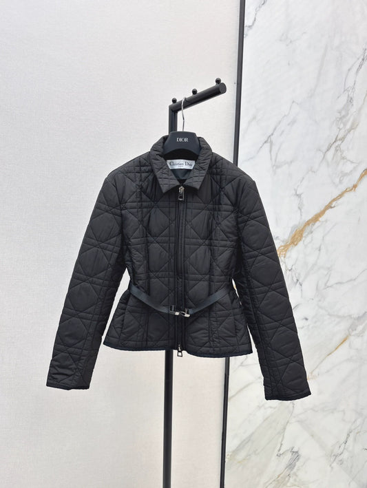 D 25fw Embroidered logo padded jacket