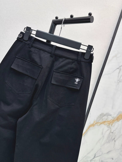 D 25Ss Early Fall New Elastic Waist Straight-Leg Pants