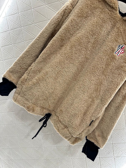 Mon 25 Hooded Teddy Lambswool Pullover Sweatshirt