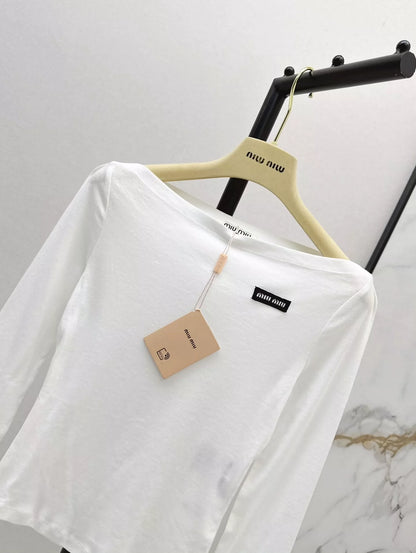 M 25 Early Autumn New Style One-shoulder Ultra-thin See-through Bottoming Shirt