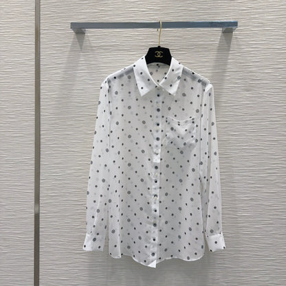 C 25 New Printed Pocket Long Sleeve Shirt Shorts Set