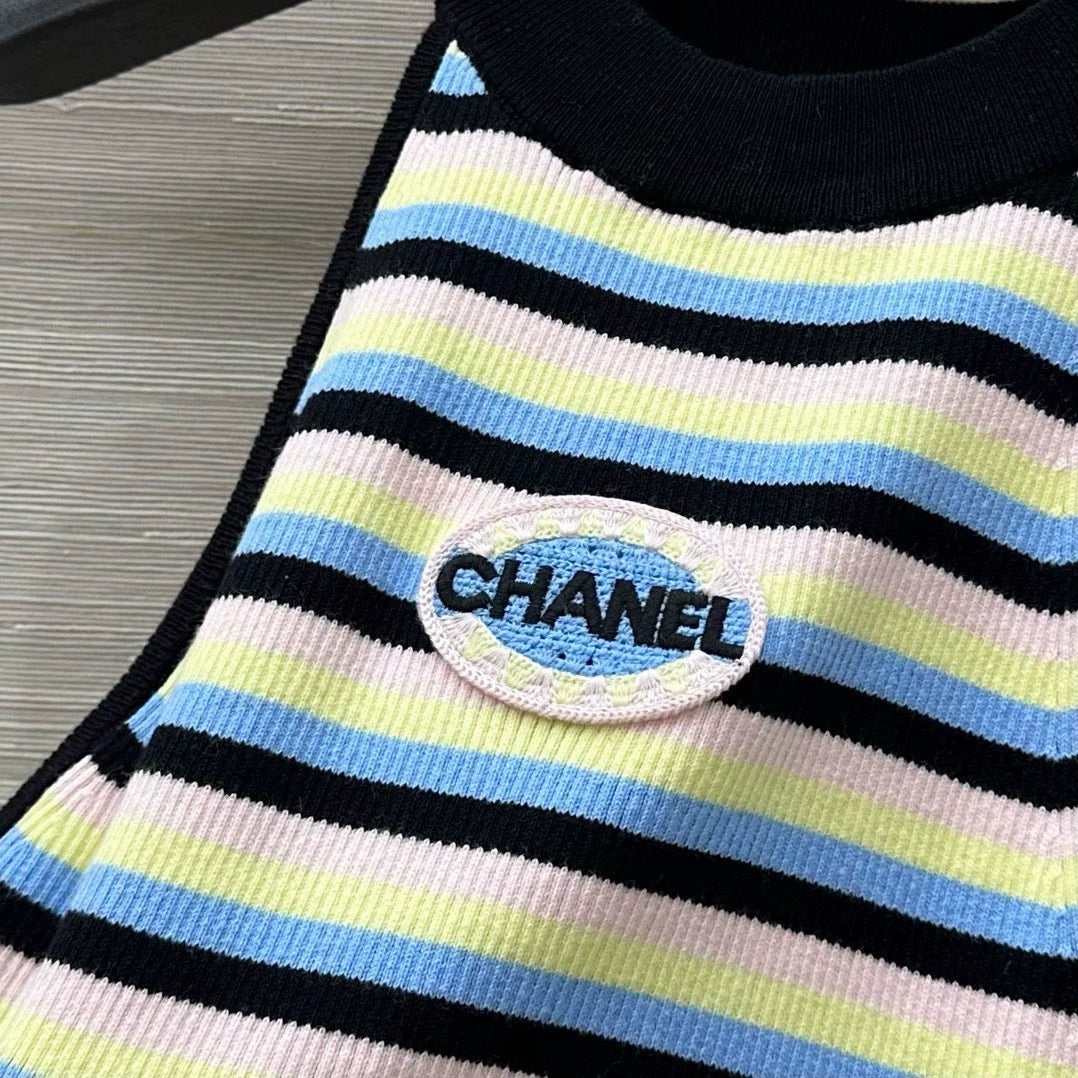 C 25 Burst New Design Striped Tank Top