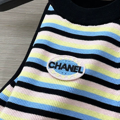 C 25 Burst New Design Striped Tank Top