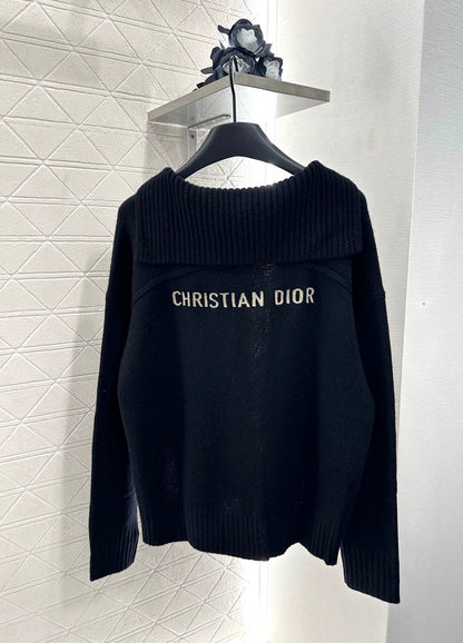 D 25 Shawl collar knitted sweater