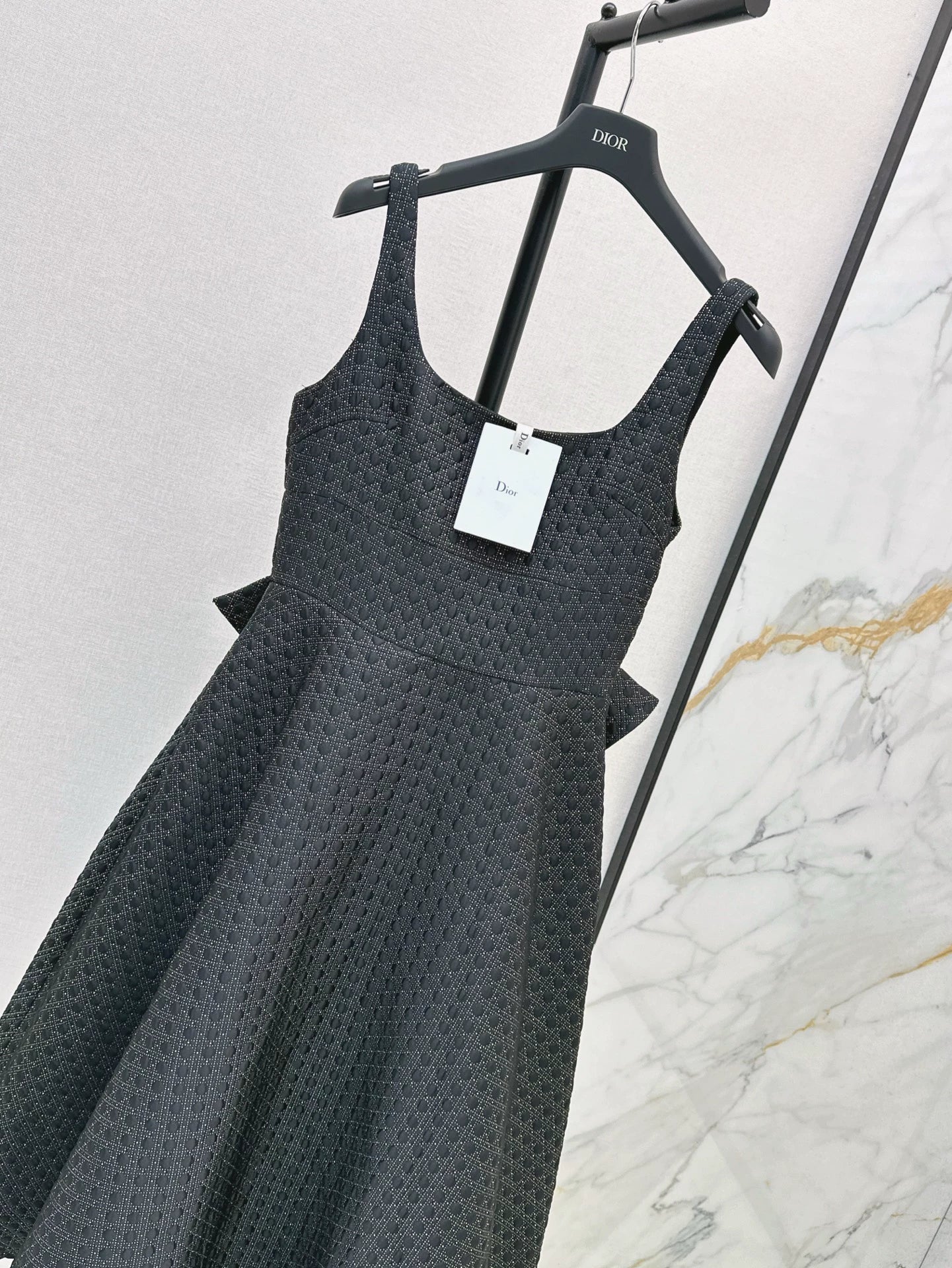 Di 25 New Black and Gold Bowknot Back Waist Suspender Dress