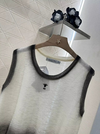 D 25 Summer New Crew neck gradient knit undershirt