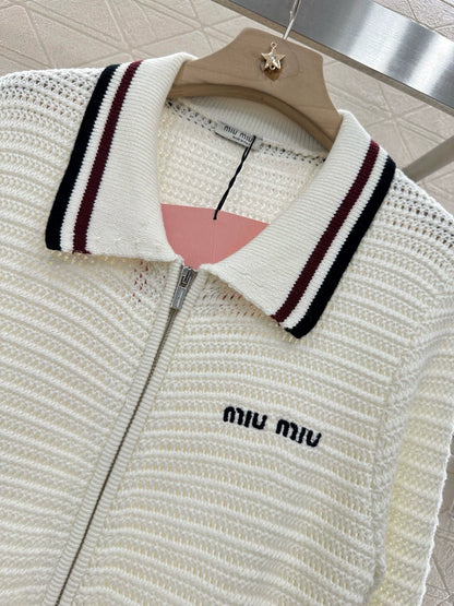 m 25 Striped knit cardigan with lapel