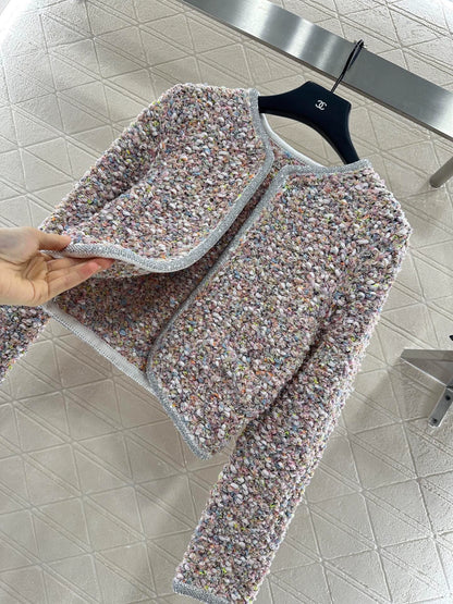 C 25 Knitted tweed cardigan and skirt set