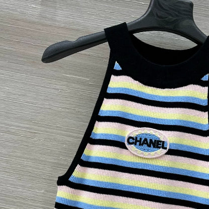 C 25 Burst New Design Striped Tank Top