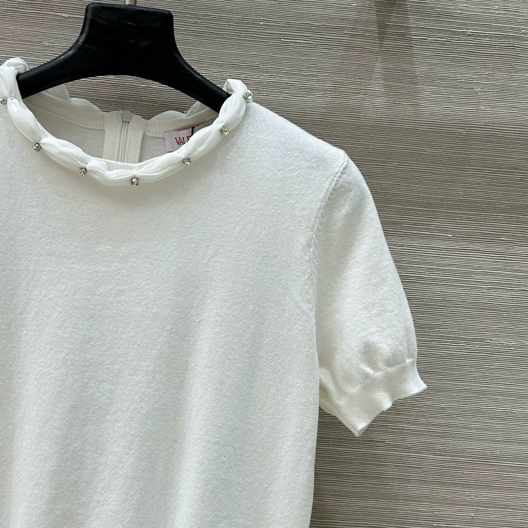 V 25 Spring/Summer New Knit Short Sleeve Top