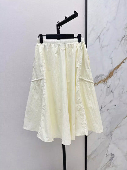 P 25 Spring/Summer New Trench Coat Hooded Belt Trench Coat + Half Skirt Set