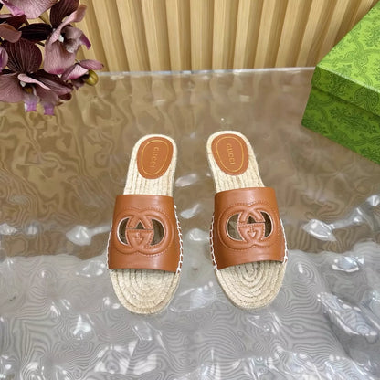G 25 Straw sole slippers