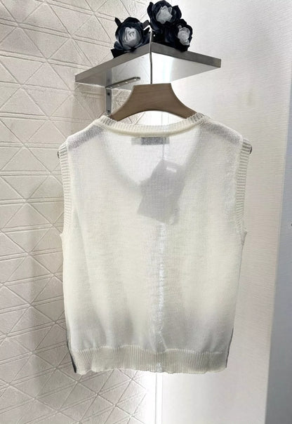 D 25 Summer New Crew neck gradient knit undershirt
