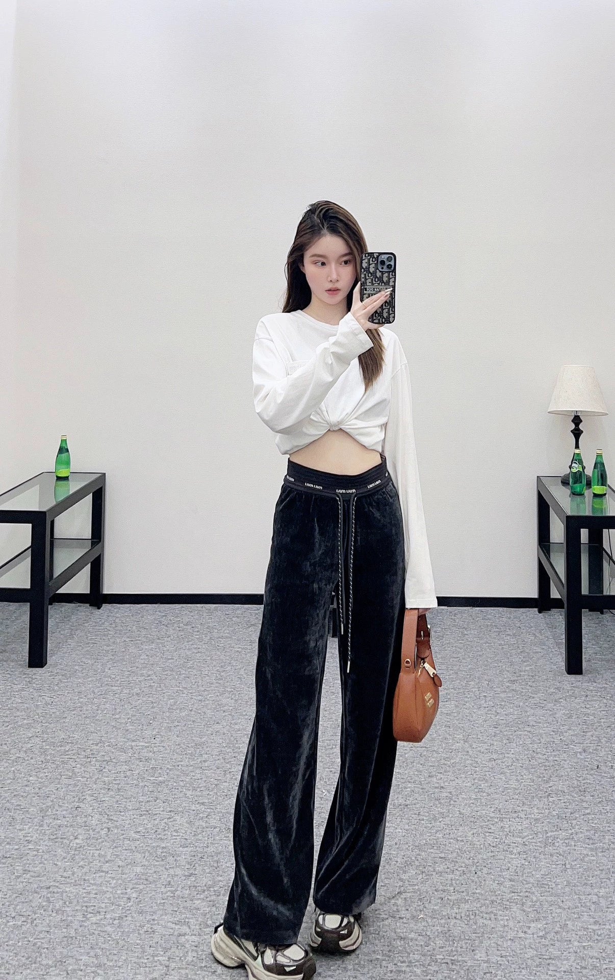 M 25 drawstring wide-leg trousers
