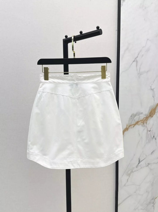 H 25 New three-dimensional cut pocket half skirt