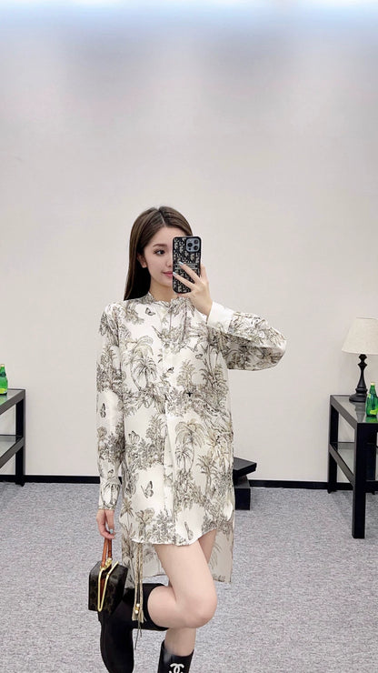 D 25 Printed silk shirt
