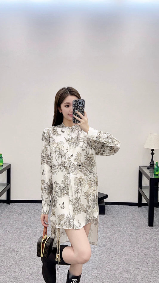 D 25 Printed silk shirt