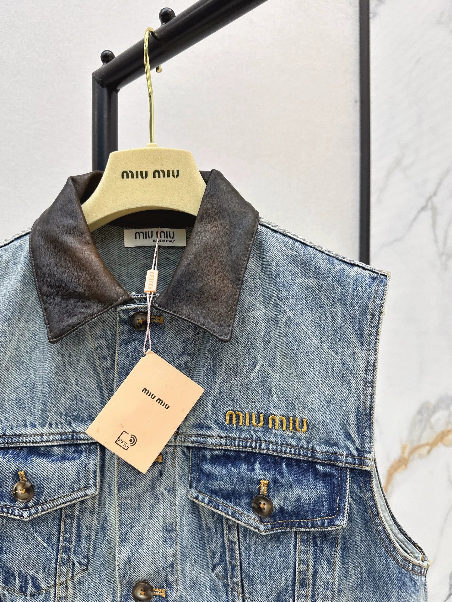 M 25fw Vintage denim vest