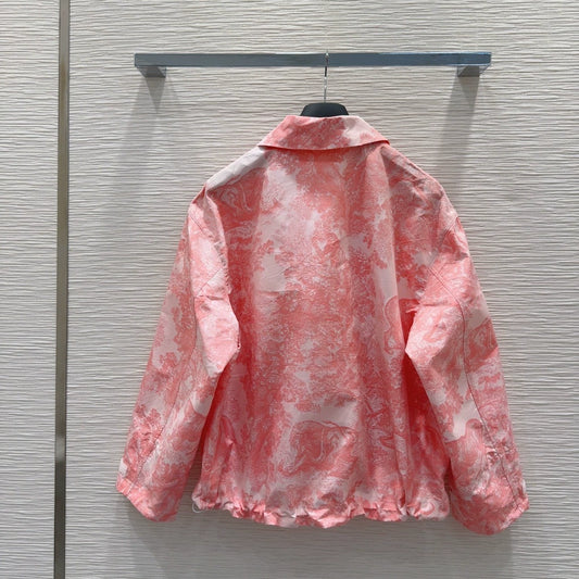 D 25 New Printed Bee Embroidered Long Sleeve Jacket