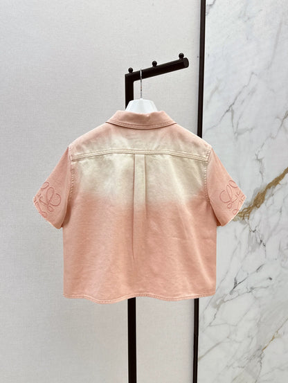 LO 25 new island vacation series short denim shirt + shorts set