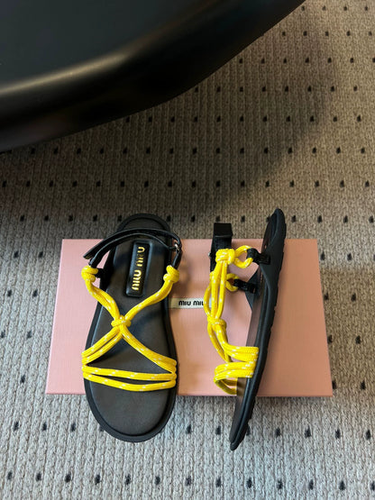 M 25 new summer simple and versatile knotted sandals and flat slippers