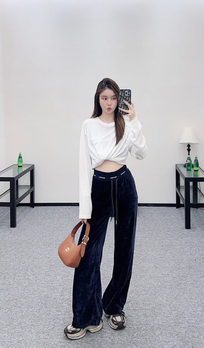 M 25 drawstring wide-leg trousers