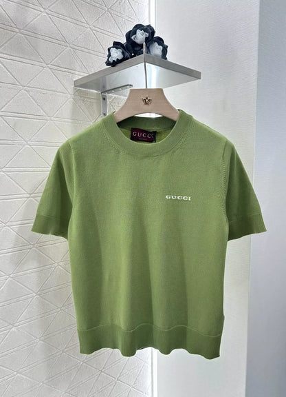 G 25 Spring/Summer New Classic Green Knit Short Sleeve