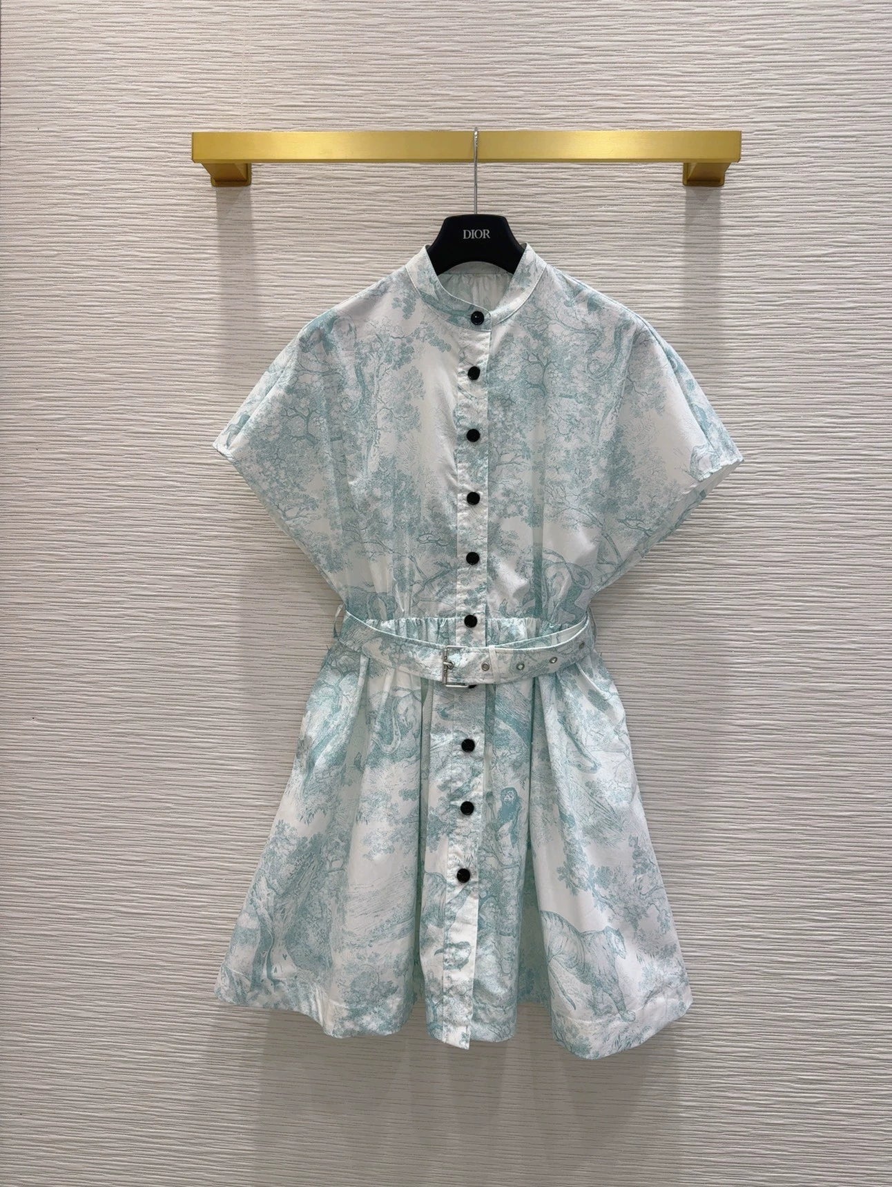 D 25 New Jungle Animal Print Short Sleeve Dress