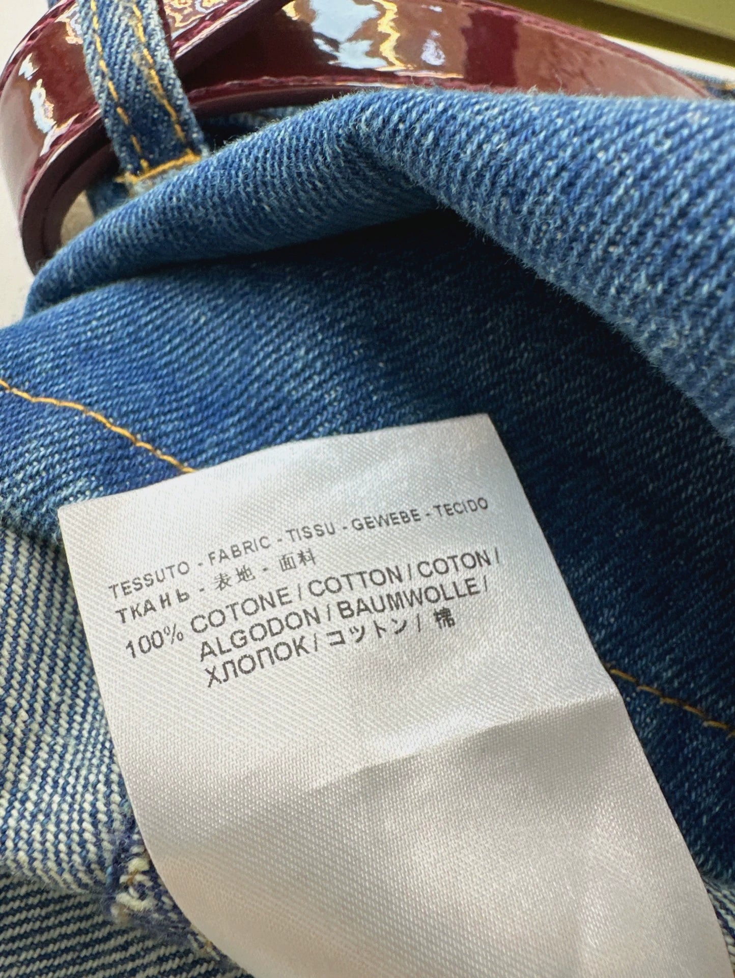 G 25 new denim skirt with letter belt