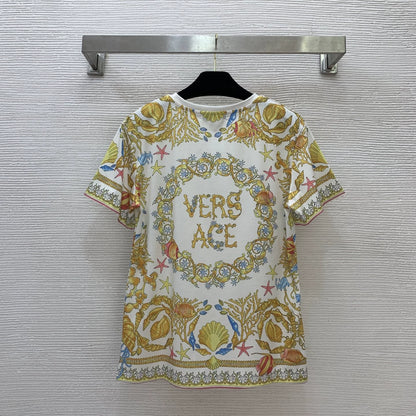 VE 25 New Style: Palace-Style Fashion Printed Casual Two-Piece Set