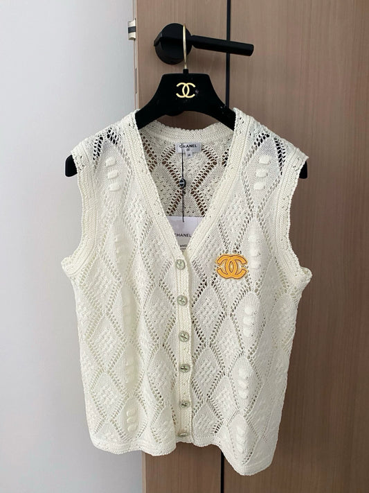 C 25 Flying Swallow Logo Buttons Skeleton Vest