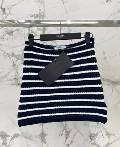 P 25 new cotton crochet mini skirt + vest top set