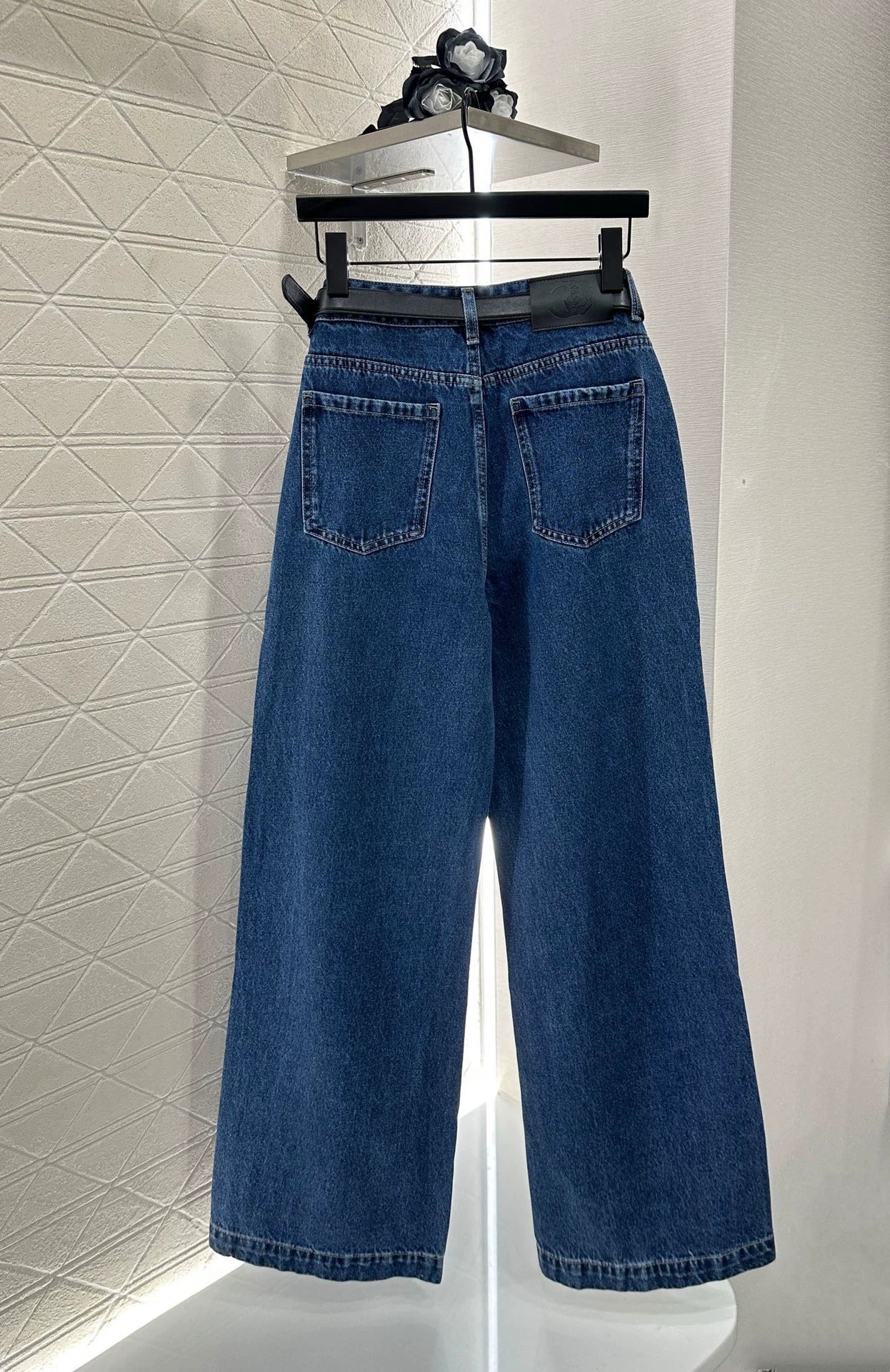 C 25Fw Early Fall New Double Pocket Decorative Jeans [With Belt]