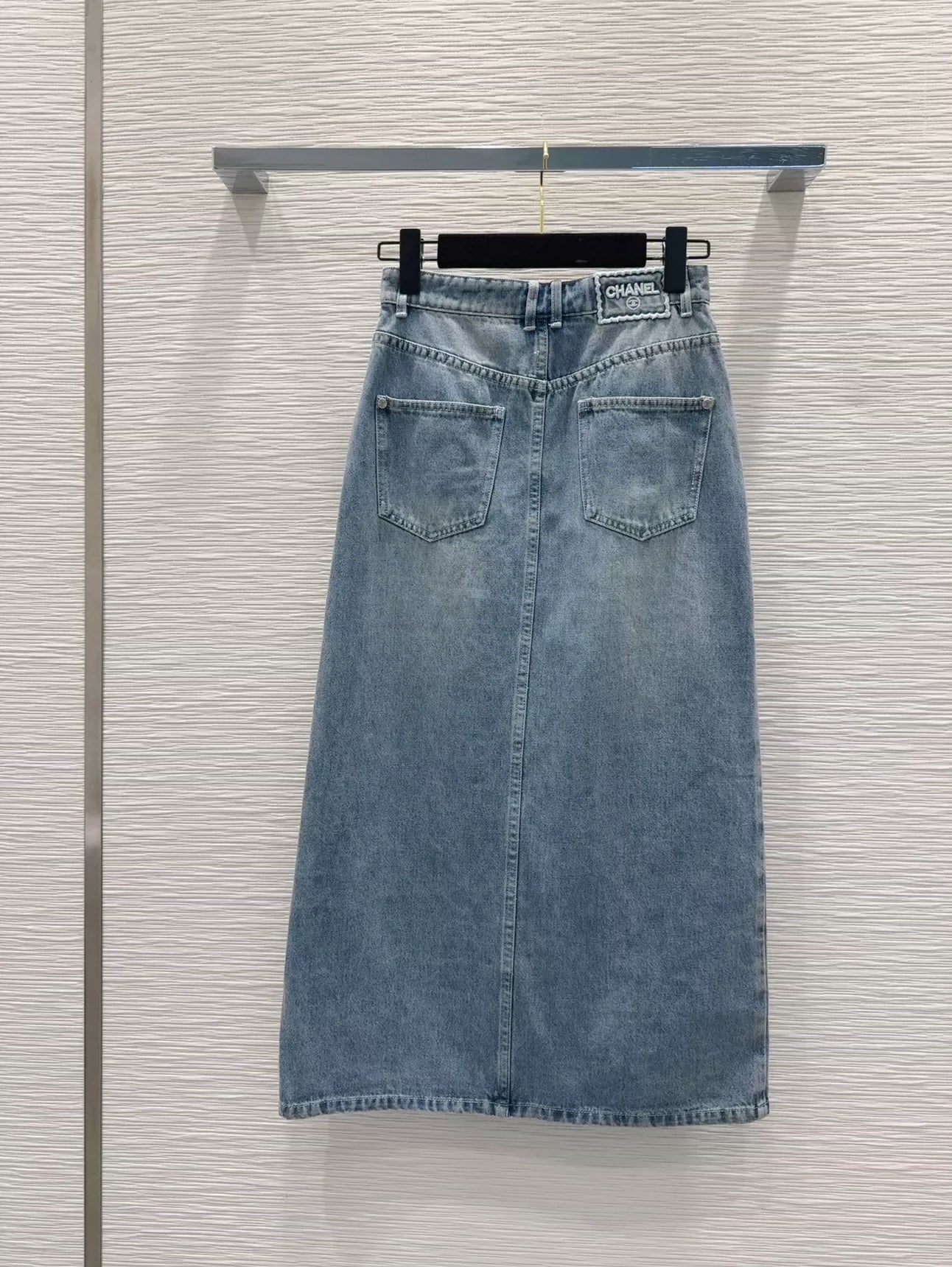 C 25 New Embroidered Mid-Length Denim Half Skirt