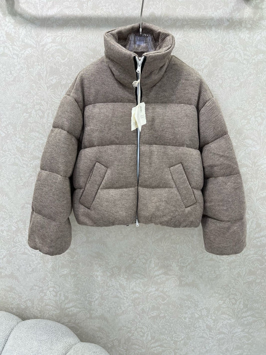 Bru 25 Cashmere fabric + white goose down down jacket