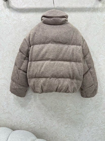 Bru 25 Cashmere fabric + white goose down down jacket