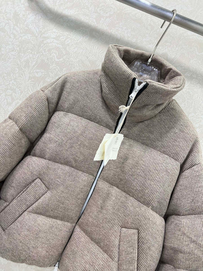 Bru 25 Cashmere fabric + white goose down down jacket