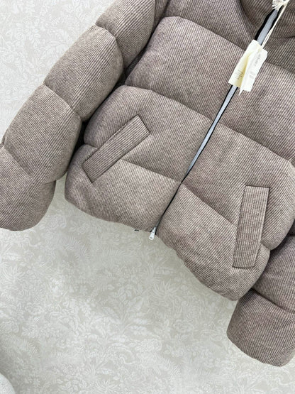 Bru 25 Cashmere fabric + white goose down down jacket