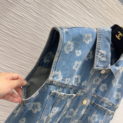 C 25SS new stylish denim long vest