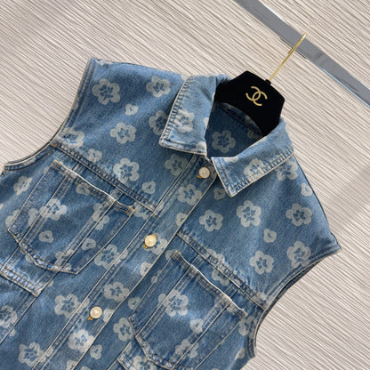 C 25SS new stylish denim long vest