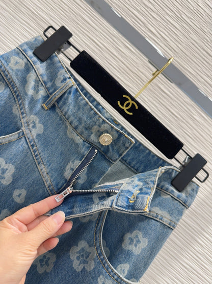 C 25SS new stylish denim long skirt