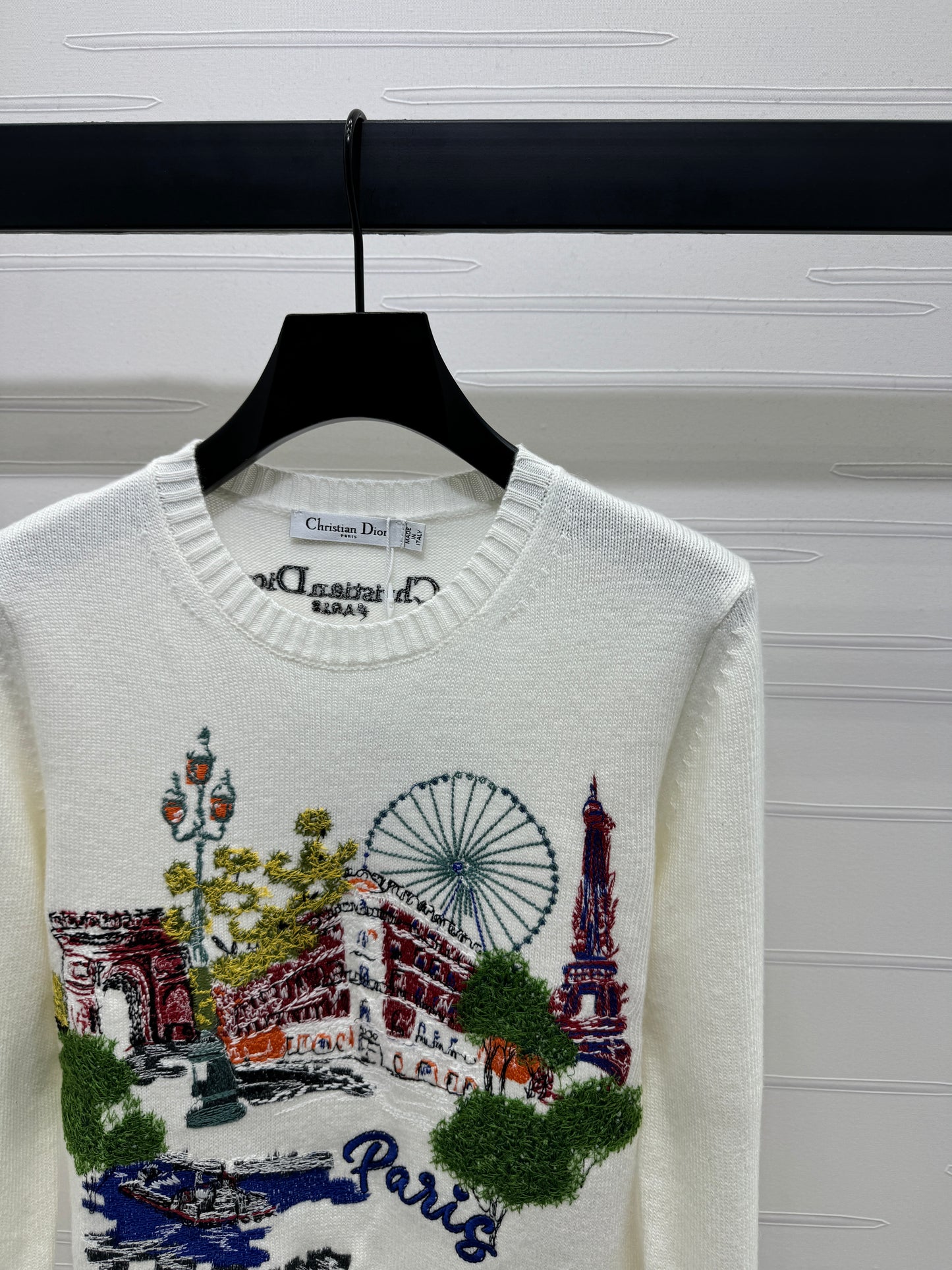 D 2025 Summer New Cityscape Embroidered Pullover Sweater