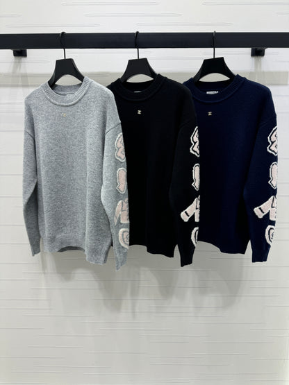 C 2025 Early Autumn New Cartoon Pattern Pullover Sweater!